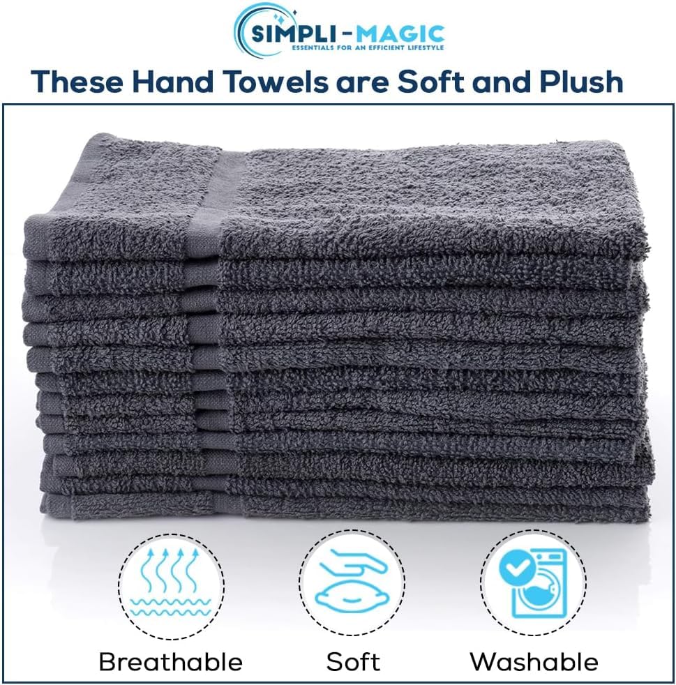 Simpli-Magic cotton hand towels in gym bag for easy, fast drying.
