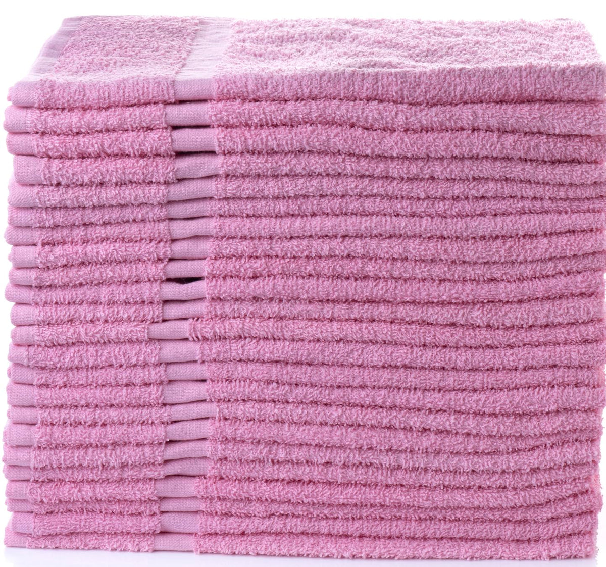 SIMPLI-MAGIC cotton hand towels pink front view showing plush softness and size