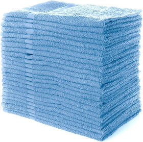 SIMPLI-MAGIC cotton hand towels stacked for easy home use and quick drying.
