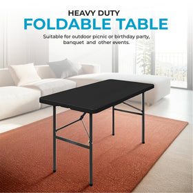 Simpli-Magic folding legs lock securely for stable setup.