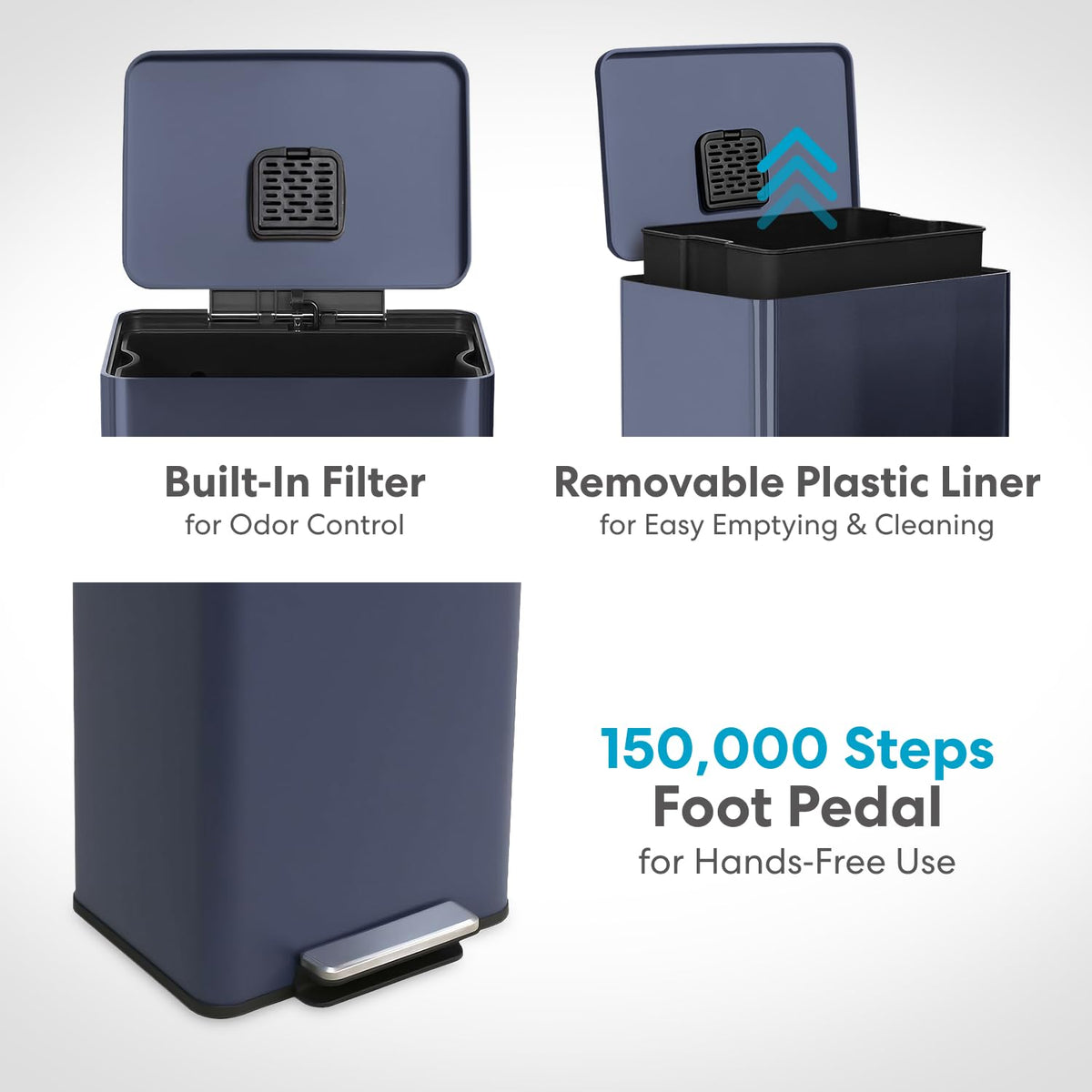 SIMPLI-MAGIC hands-free pedal operation enables hygienic use.