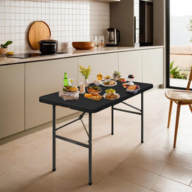 Simpli-Magic table supports indoor and outdoor use for gatherings.
