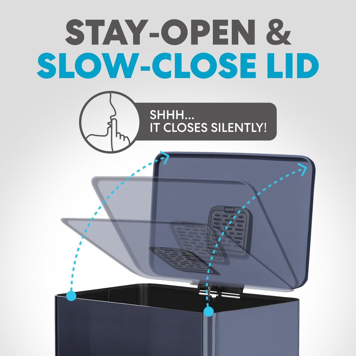 SIMPLI-MAGIC built-in odor filter keeps the kitchen smelling fresh.