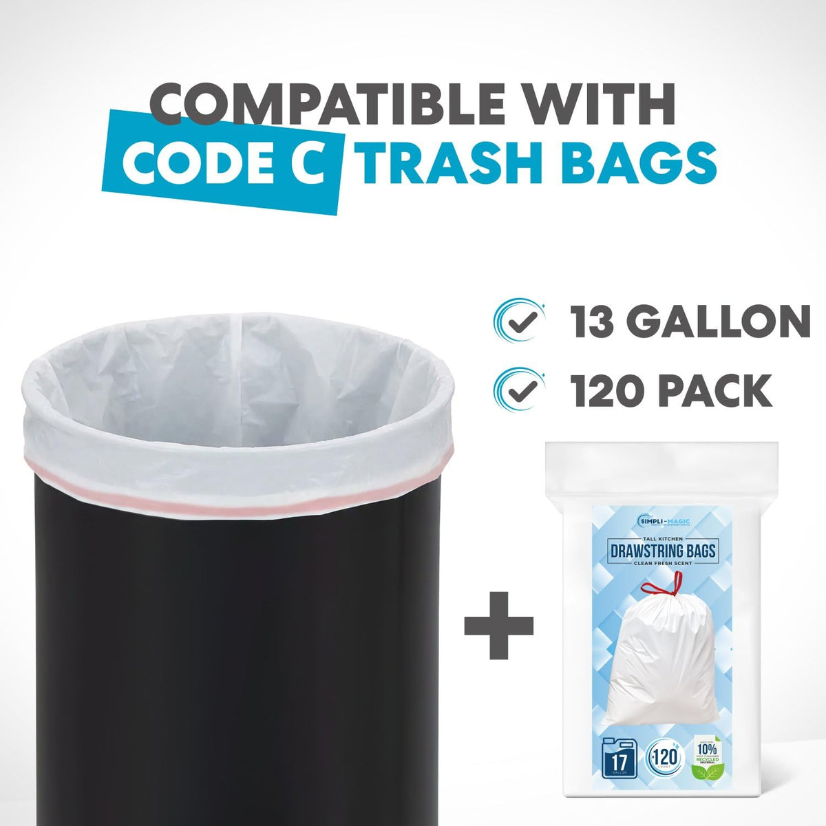 SIMPLI-MAGIC open-top design simplifies daily cleanup.