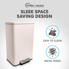 SIMPLI-MAGIC removable liner and lid lock simplify bag changes