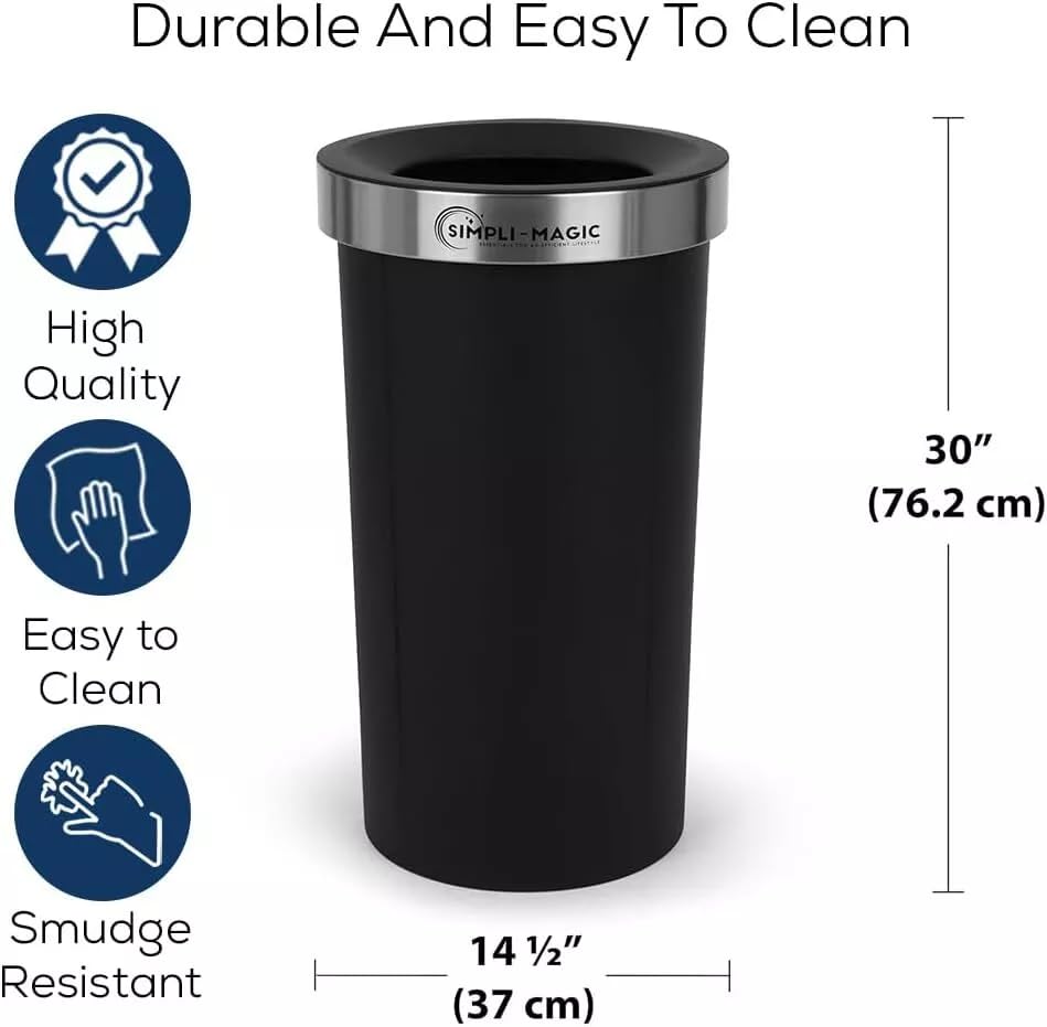 SIMPLI-MAGIC lift-off lid enables quick bag changes and easy maintenance.