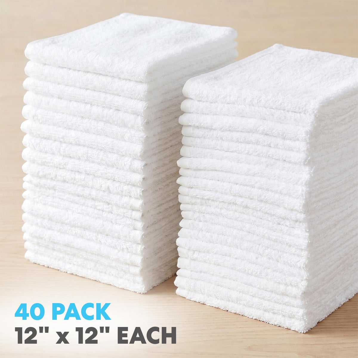 SIMPLI-MAGIC Cotton Washcloths may shed lint; ideal for light kitchen cleaning.