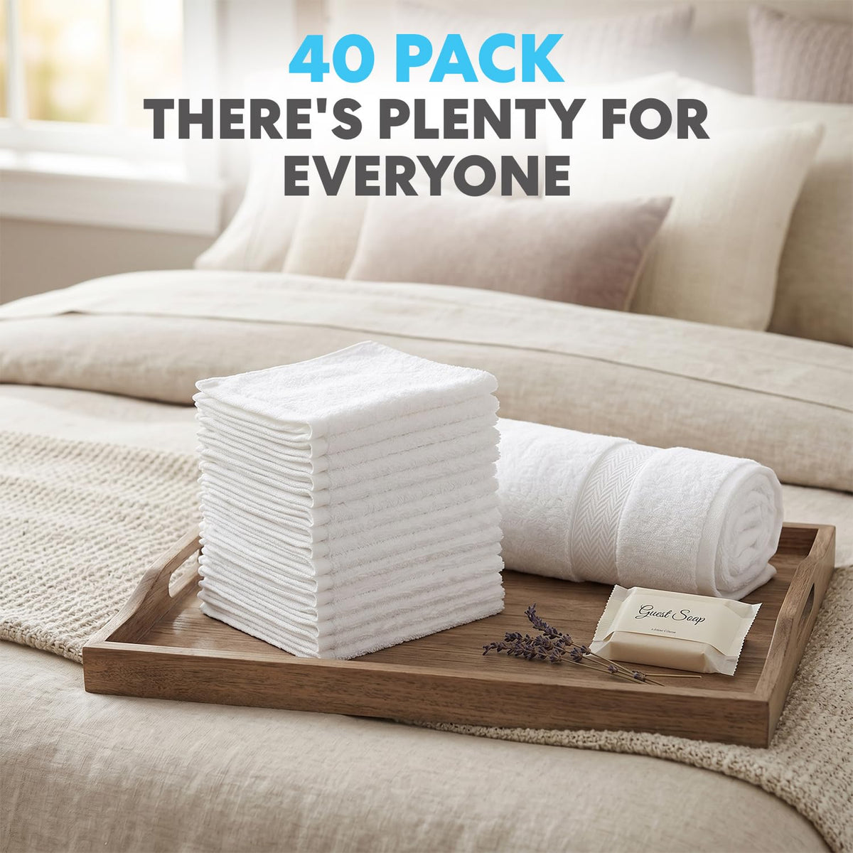 SIMPLI-MAGIC Washcloths suited for bathroom, gym, and kitchen tasks.