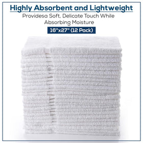 SIMPLI-MAGIC white hand towels close-up plush cotton texture