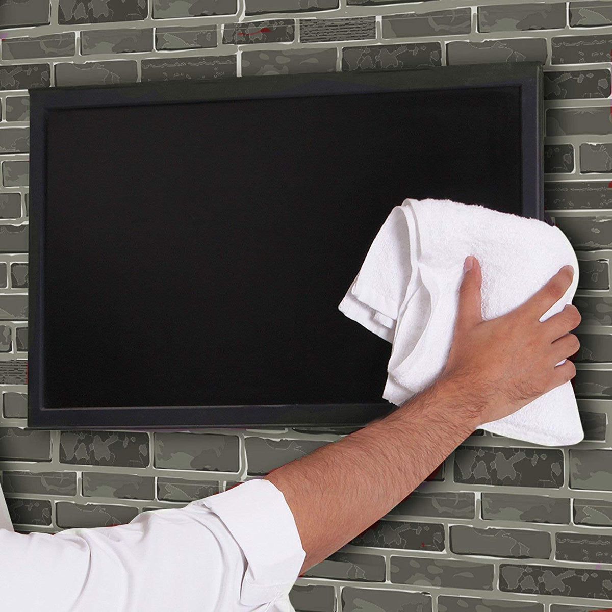 SIMPLI-MAGIC white towel ready for guest bathroom use