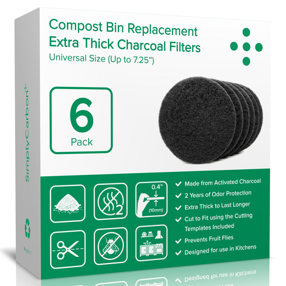 Simply Carbon extra-thick filter for 7.25-inch round bins enhances odor control.