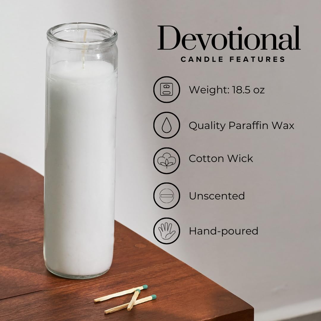 Lit Simply Soson pillar candles casting a warm, steady glow