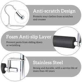 Sindax 360-degree rotating hook enables flexible closet access.
