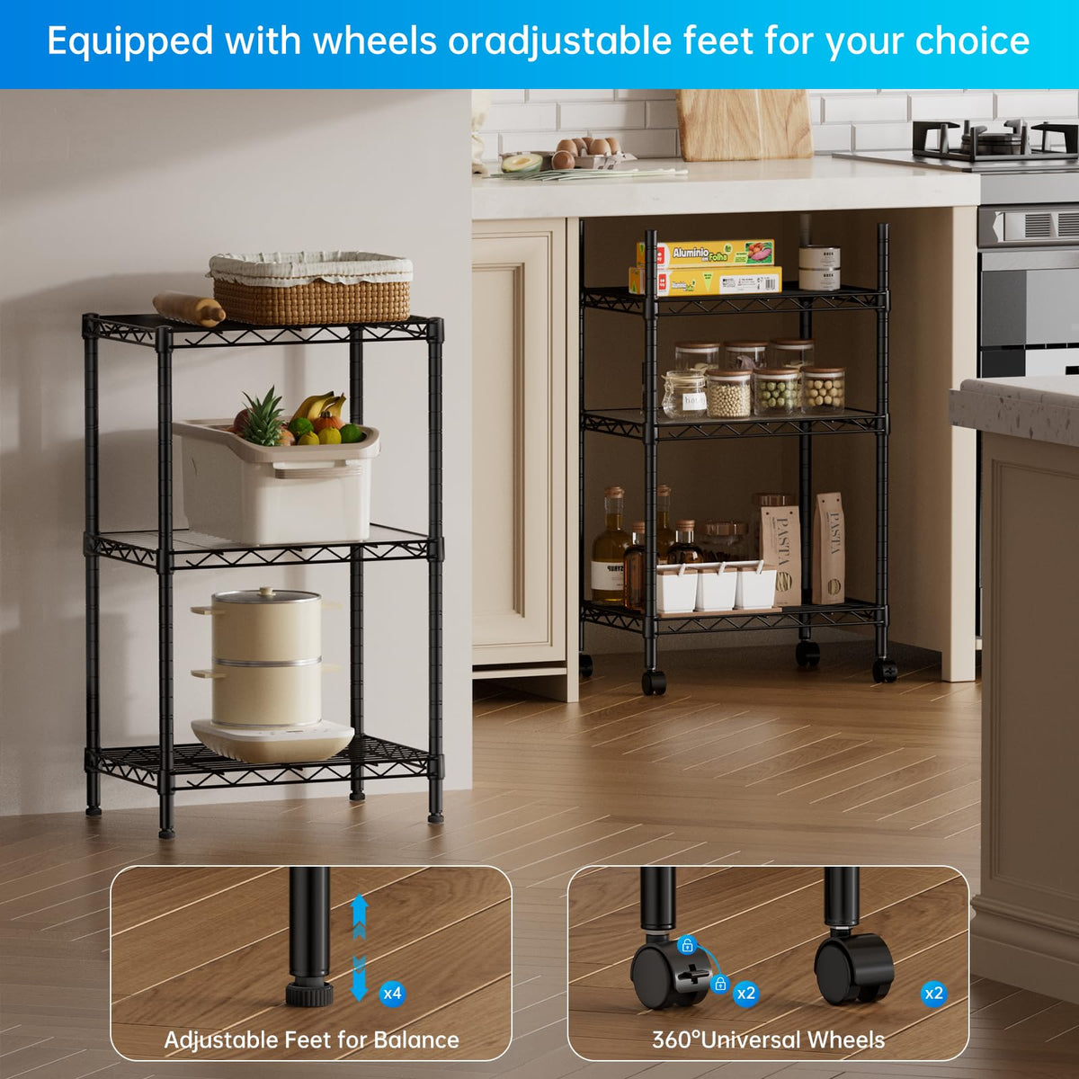 SINGAYE 3 small shelves black finish adds a modern look to any room.