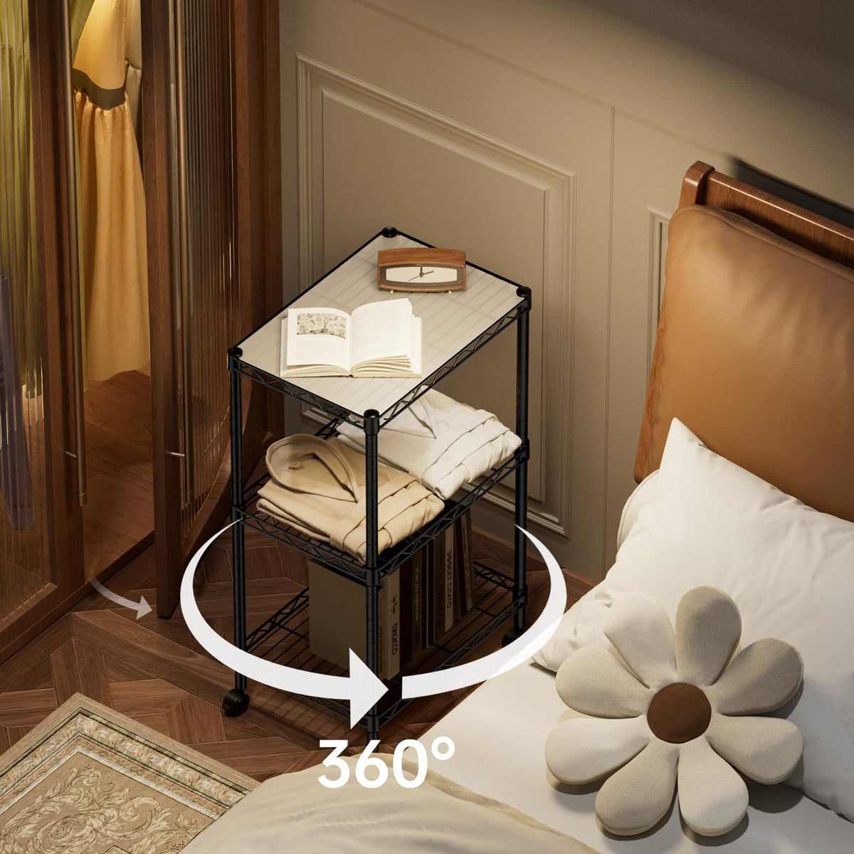 SINGAYE 3 small shelves compact footprint fits narrow corners in entryways.
