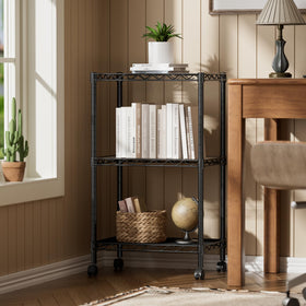 SINGAYE 3 small shelves robust metal construction for long-lasting storage.