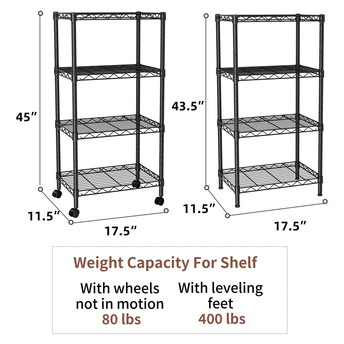 SINGAYE 4-shelf shelving unit bathroom organization close-up shows rustproof coating