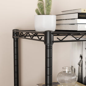 SINGAYE 4-shelf shelving unit dimensions 11.5d x 17.5w x 30.5h for planning