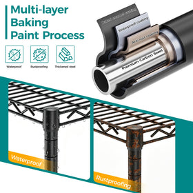 SINGAYE stainless steel mesh shelves prevent small items from slipping