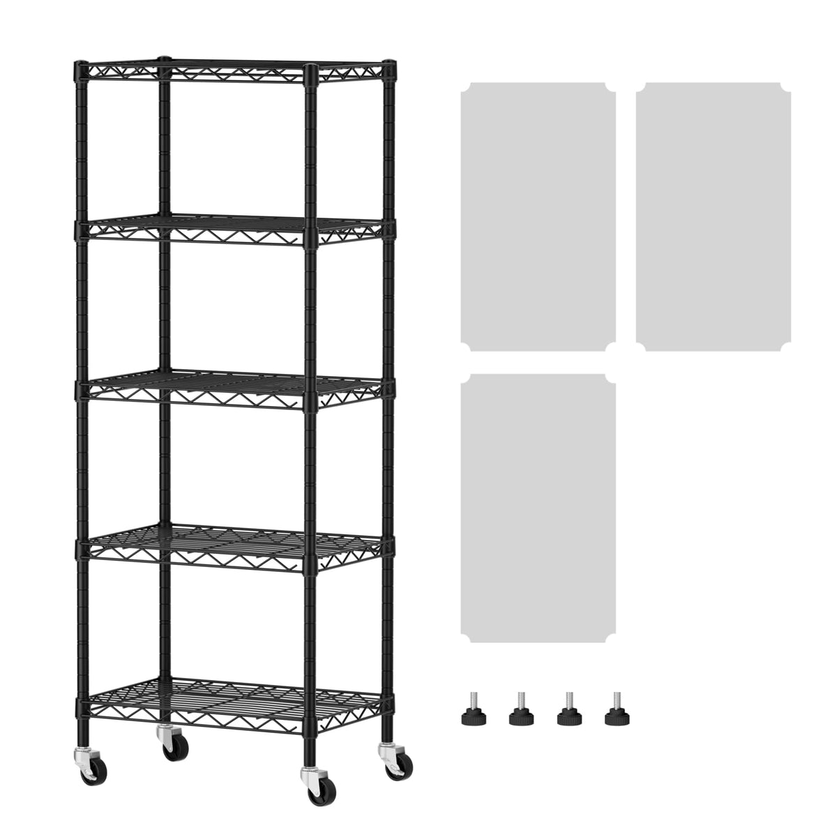SINGAYE 5-shelf wire shelf in closet maximizes vertical storage space