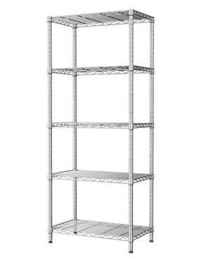 SINGAYE 5-tier shelving unit in garage during assembly for organized storage