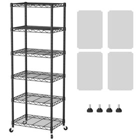 SINGAYE 6-shelf storage mesh unit showing sturdy weave and compact shelves