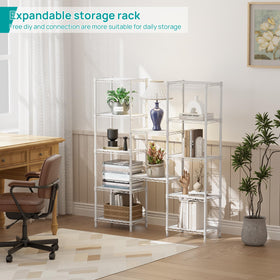 SINGAYE 6-shelf storage shelf designed for narrow spaces and corner placement