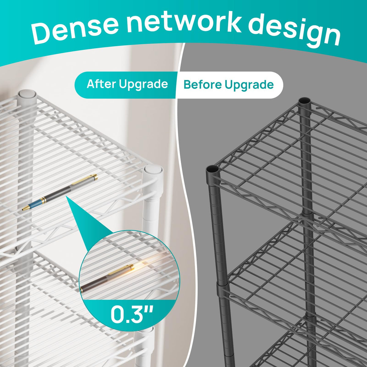 SINGAYE 6-shelf storage shelf with rustproof coating in a moisture-prone kitchen or bath