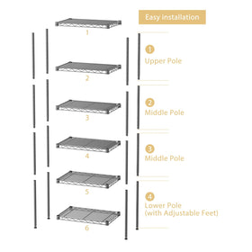 SINGAYE adjustable shelf height adapts to different items.
