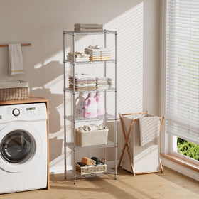 SINGAYE adjustable shelves show multiple height options for organization.