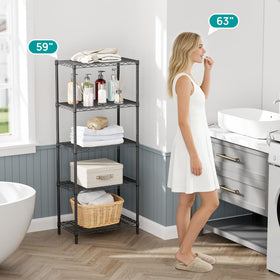 SINGAYE kitchen-laundry storage unit blends into homes for organized countertops and cabinets.
