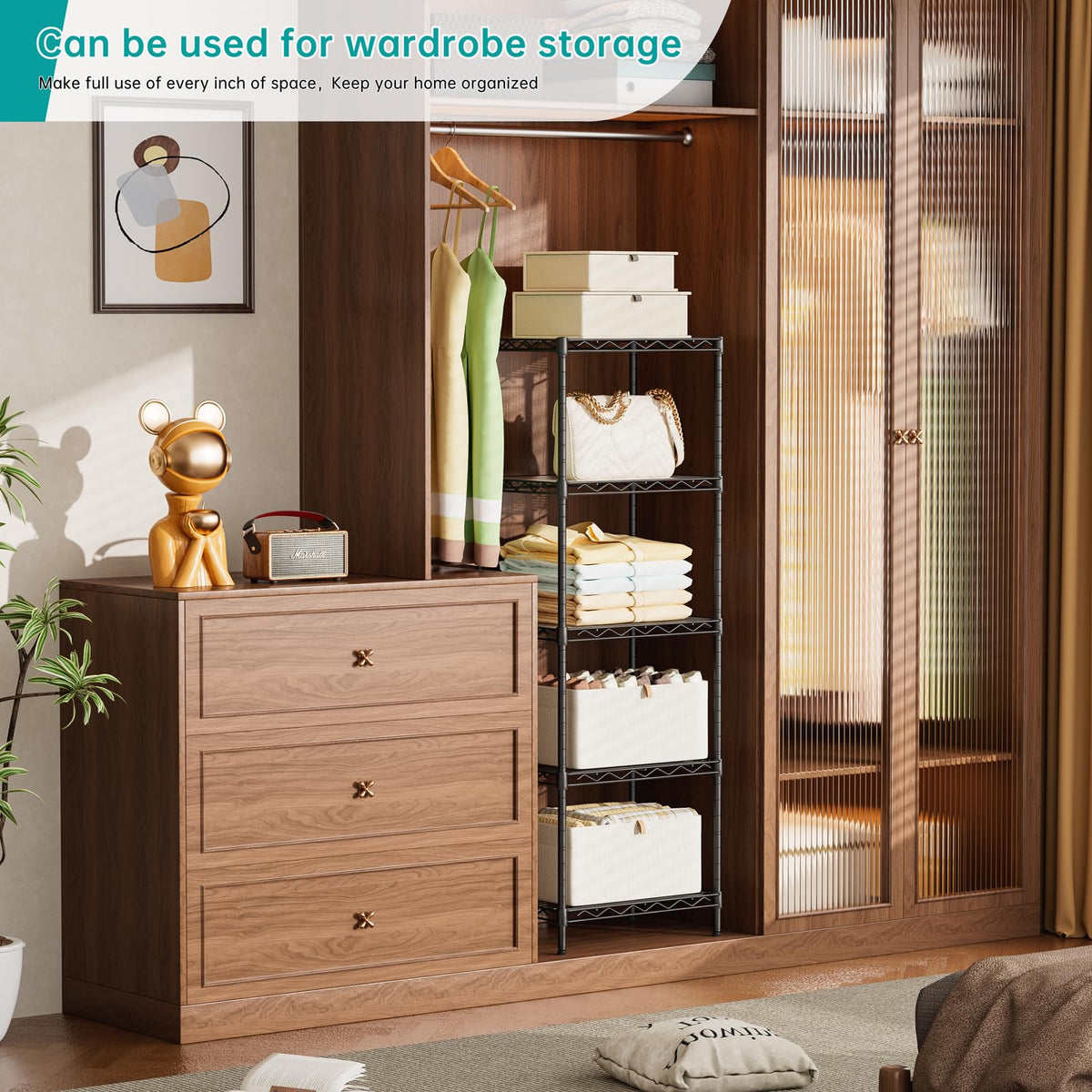 SINGAYE kitchen storage shelf keeps pantry items tidy and accessible.