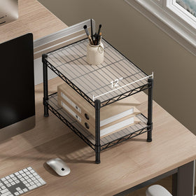 SINGAYE metal bathroom shelf for toiletries and towels.