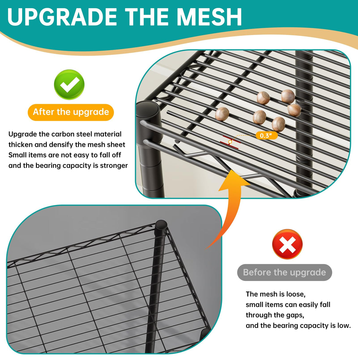 SINGAYE adjustable rail system on metal shelves enables flexible height.