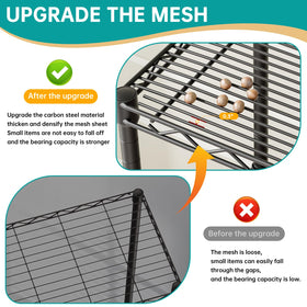 SINGAYE adjustable rail system on metal shelves enables flexible height.