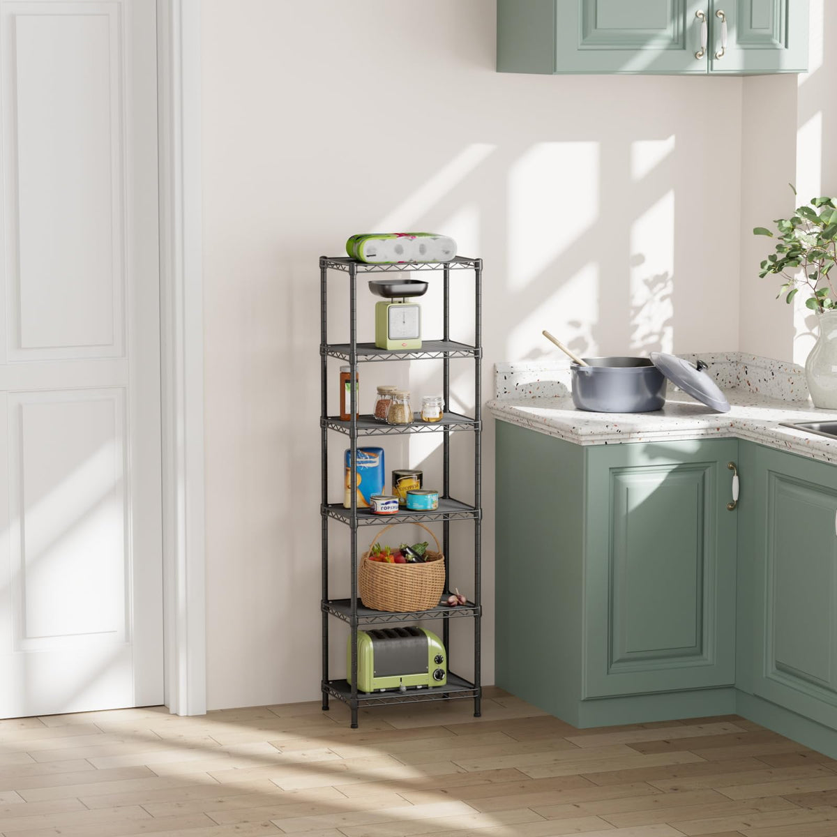 SINGAYE versatile unit for kitchen, laundry, pantry, and garage organization.