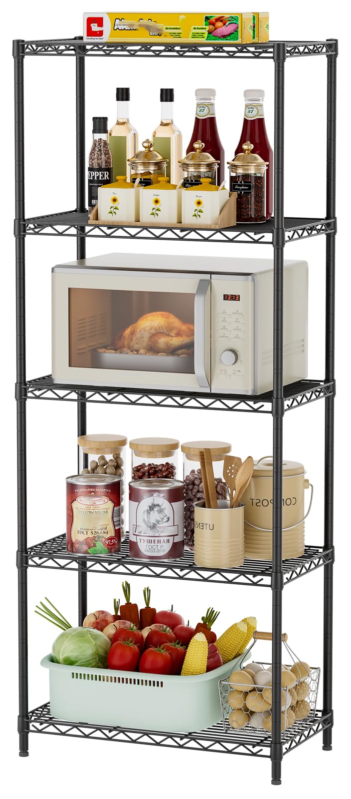 SINGAYE fits narrow spaces while maximizing storage capacity.