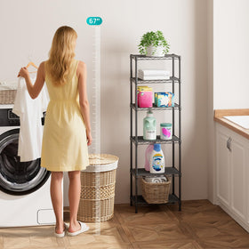 SINGAYE rustproof coating protects metal shelving in kitchens and baths.
