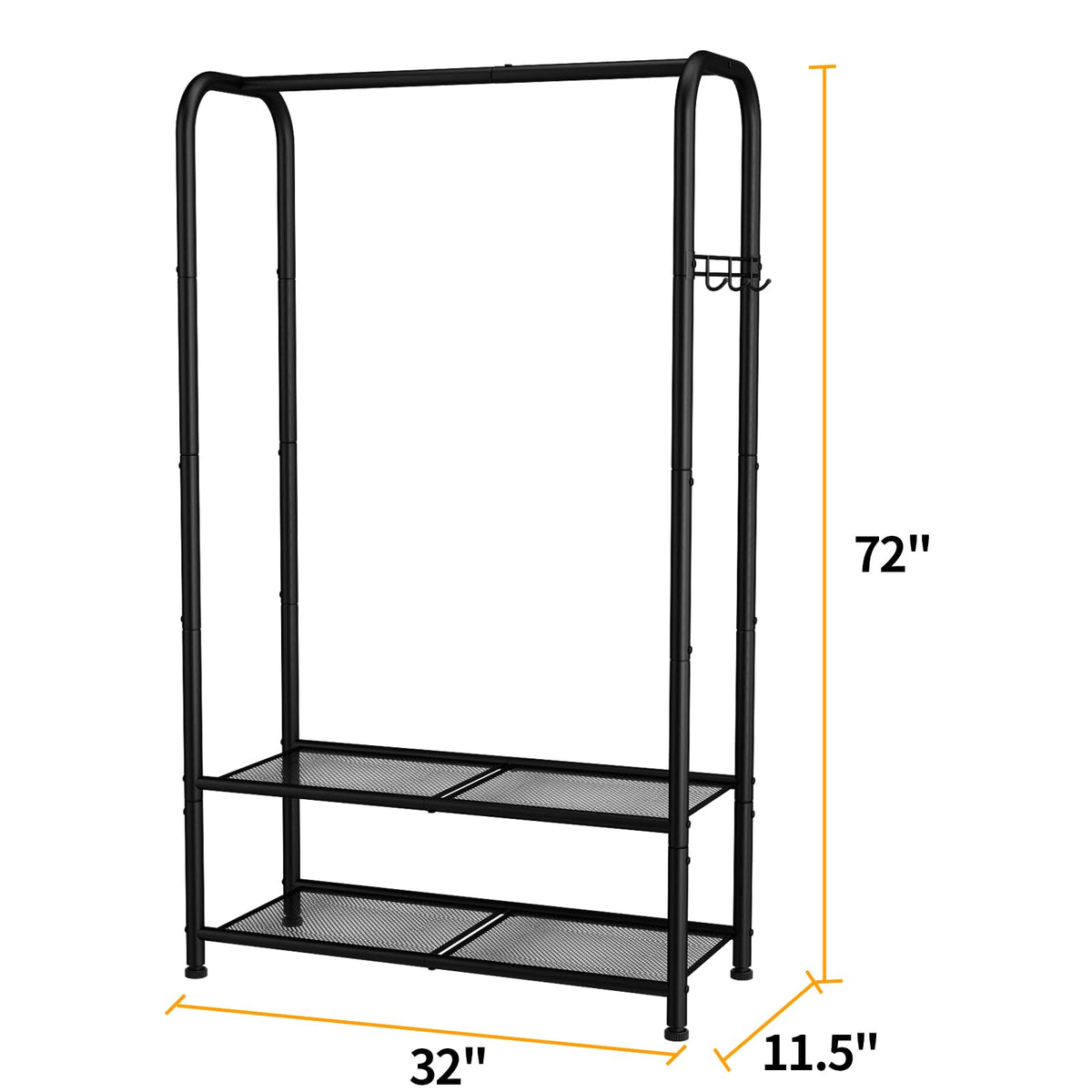 SINGAYE side hook offers extra storage for bags hats and towels