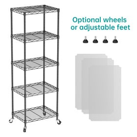SINGAYE wheeled storage rack enables easy movement and convenient room reorganization.