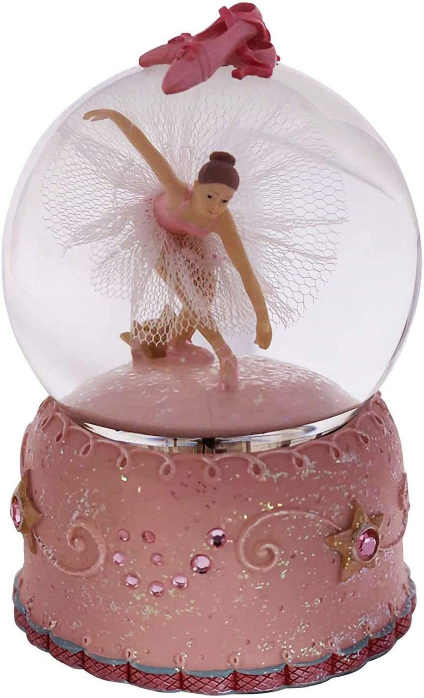 Singeek Ballerina Girl Swan Lake globe with glass dome, ideal decor centerpiece and gift.