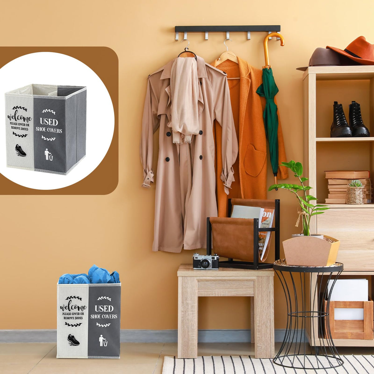 Singhoow compact 10x10x12-inch box fits tight doorways.