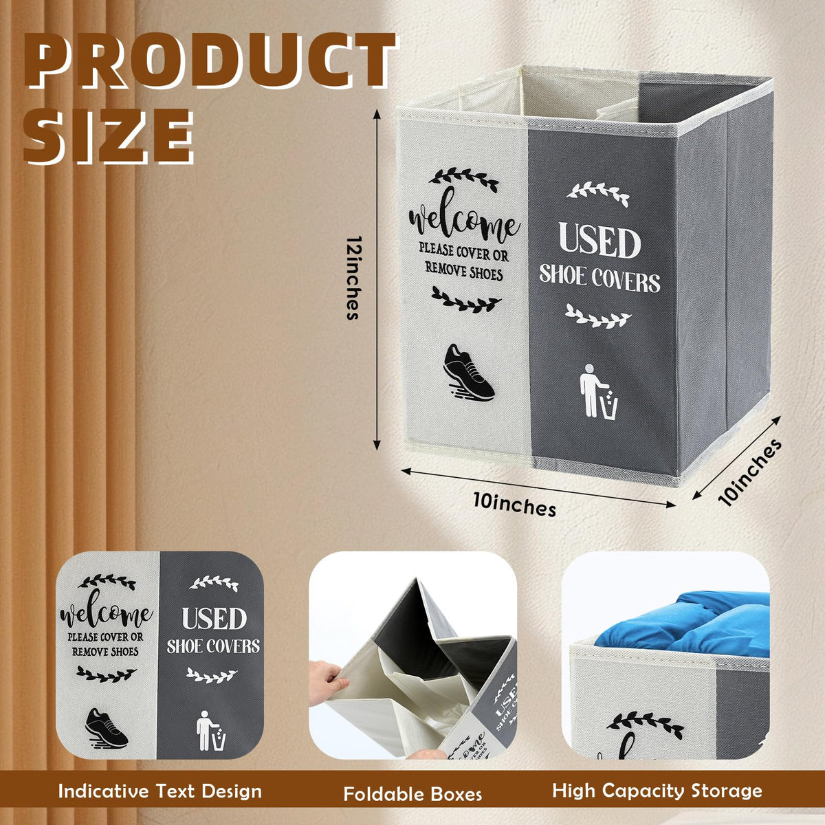 Singhoow foldable storage bin shown beside door for portable organization.