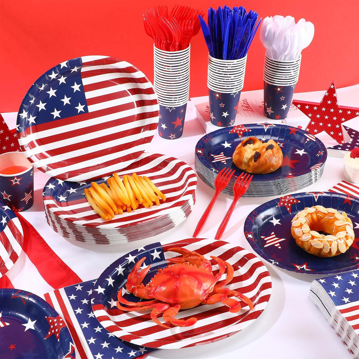 Singhoow patriotic cups 9 oz, easy beverage service