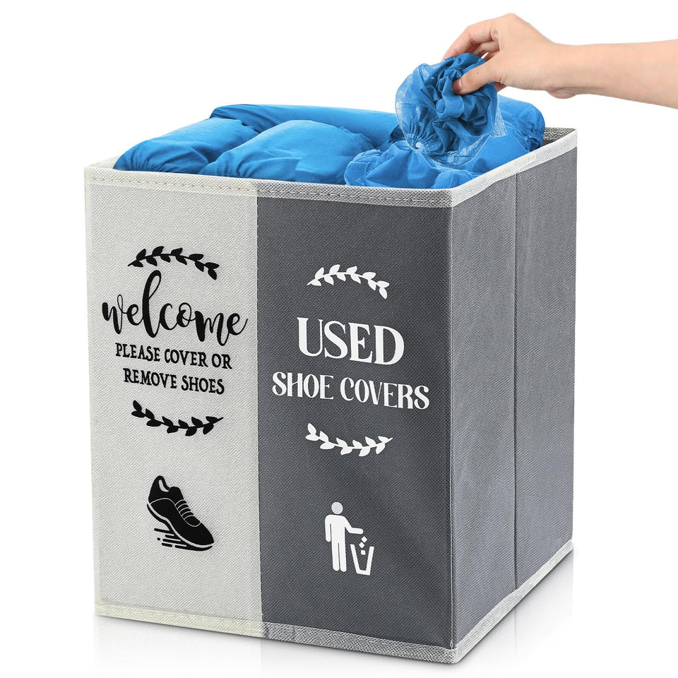 Singhoow shoe cover box dispenser keeps entryway neat and accessible.
