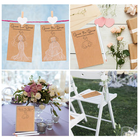 Sinload dress-guess display showing cards as a centerpiece decor.