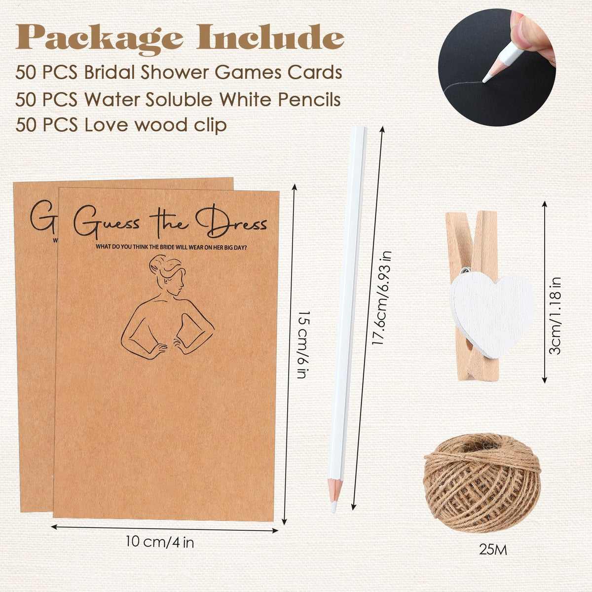 Sinload heart wooden clips to hold cards and add a cute decorative touch.