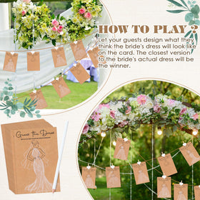 Sinload string rope to hang guessed dress cards as a stylish backdrop.