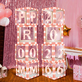 Sinmoe 8-pcs border-lighting boxes create a glowing prom backdrop for standout photos.