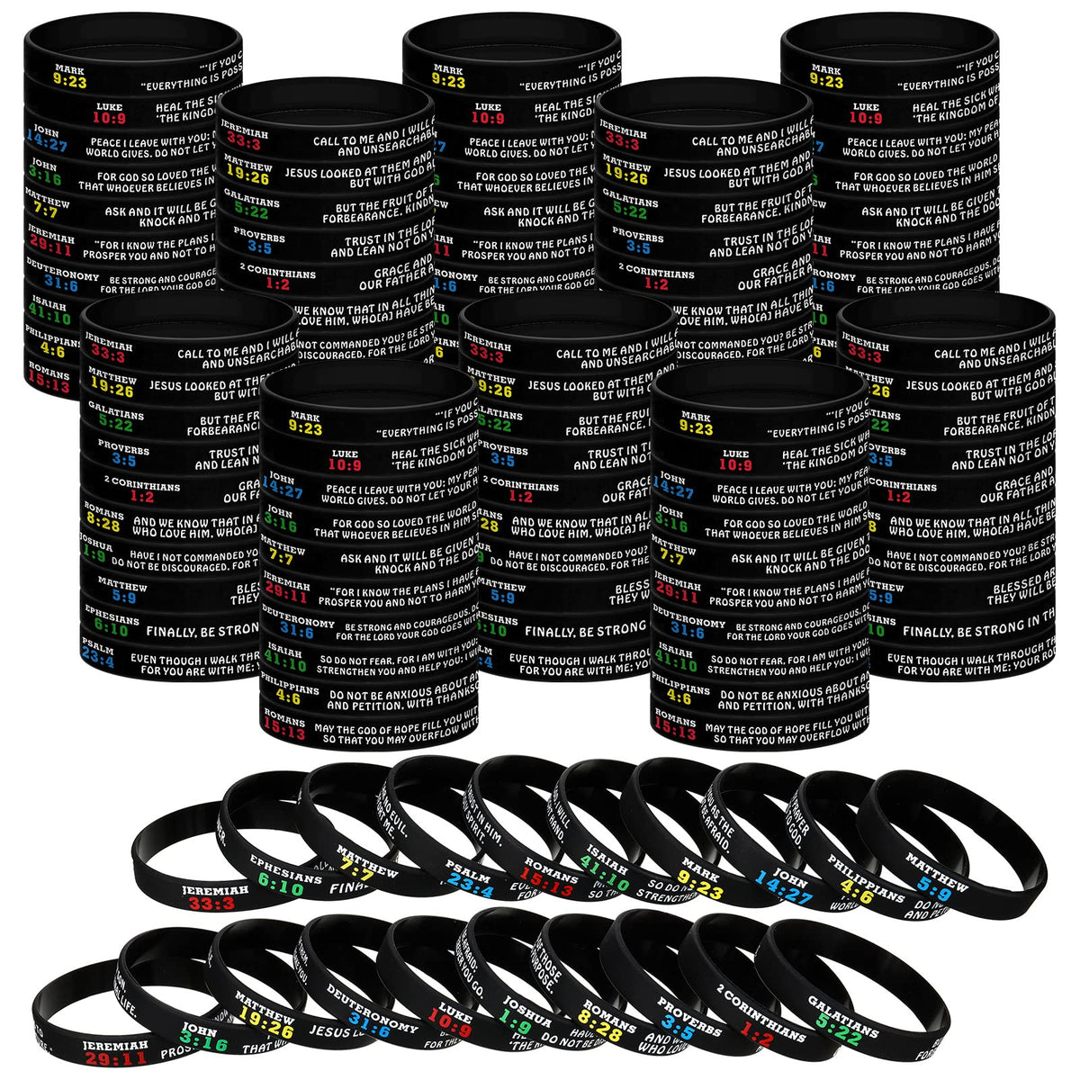 Sinmoe bible verse wristbands in 20 patterns for daily inspiration